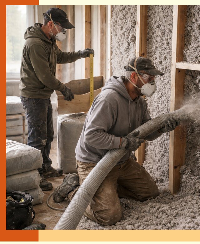 Утепление таунхауса эковатой в Калининграде для максимально теплых стен