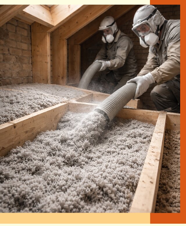 Утепление коттеджа эковатой в Калининграде от 2530 руб./м² — комплексная задувка и монтаж | ТепломастерКлн