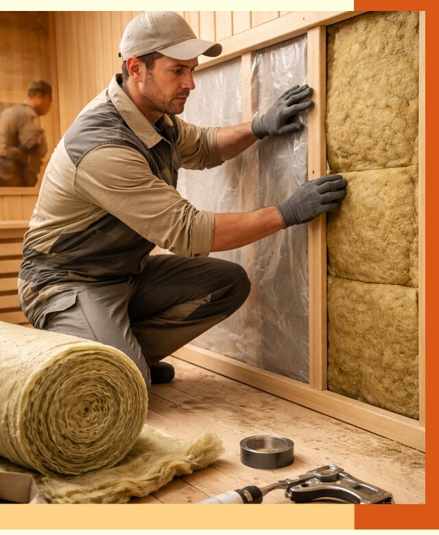 Утепление сауны изнутри в Калининграде от 6577 руб. за м2 | ППУ, под ключ — ТепломастерКлн