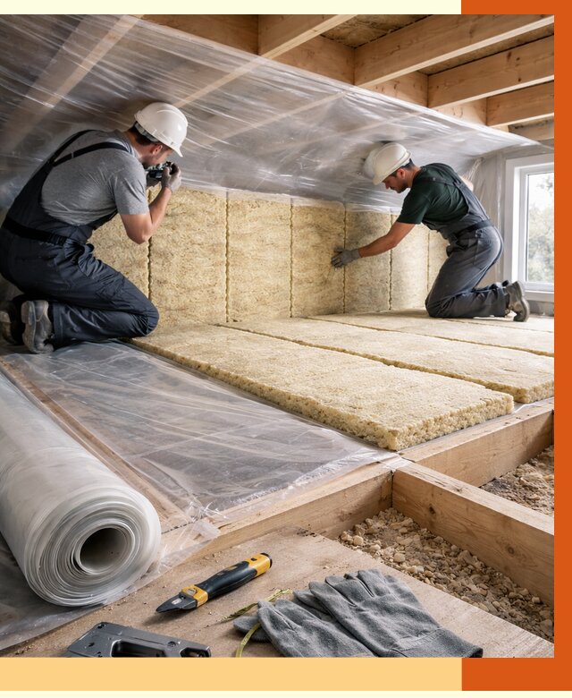 Утепление перекрытий в Калининграде от 2884 руб/м2 — утепление межэтажных и чердачных | ТепломастерКлн