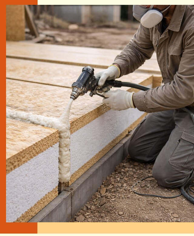 Утепление СИП-панелей пенополиуретаном (ППУ) в Калининграде